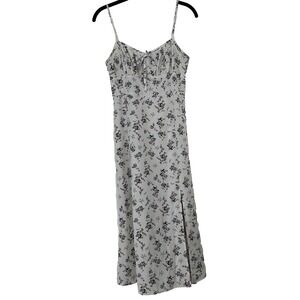 Shein Dress Size Medium White Milkmaid Coquette Floral Babydoll‎ Romantic